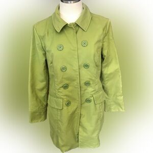 Massimo Coat Double Button Chartreuse Green Size Medium